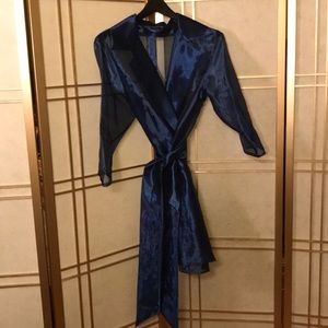 Blue see through overcoat